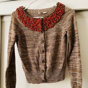Anthropologie beaded rare cardigan xs